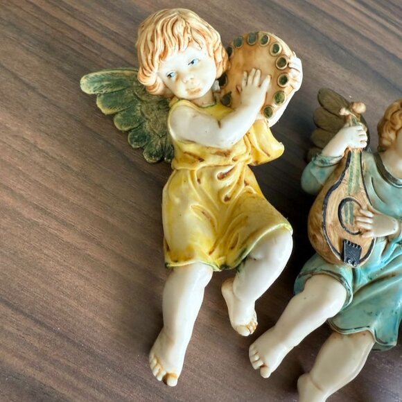 3 Vintage Fontanini Lello Simonelli Musical Cherub Angels Ornaments Italy - Picture 11 of 14
